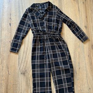 Plaid Dressy Jumpsuit for Christmas